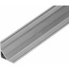 Aluminium profile for LED strips, 2000 x 15.8 x 15.8 mm, angled, silver