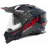 Enduro prilba na motocykel NOX N312 Vapor šedo/modro/červená XL