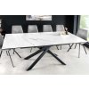 Moderný rozkladací keramický jedálenský stôl Alpine biely 160-200cm