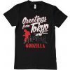 Godzilla Greetings From Tokyo (T-Shirt) L