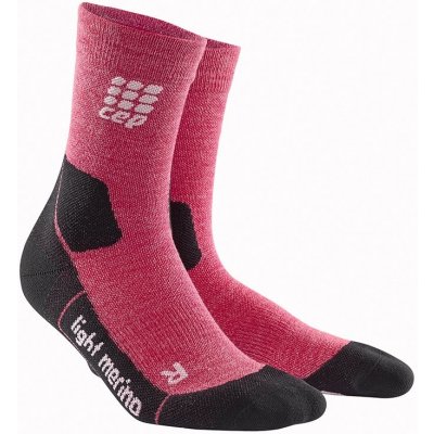 CEP Outdoorové kompresné ponožky Socks ultralight merino women berry