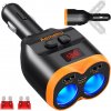 Rozdeľovač do auto zásuvky 2x + 2xUSB+1xUSB-C 80W 12-24V