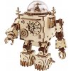 Robotime Drevené 3D mechanické puzzle Hracia skrinka Robot Orfeus 221 ks