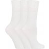 Iomi Gentle Grip dámske diabetik ponožky 3 páry bez gumičiek BIELE
