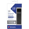 Verbatim USB flash disk, USB 3.0, 128GB, Keypad Secure, čierny, 49432, USB C, 256bitové hardwarové šifrovanie AES, LED indikátor