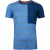 Ortovox W's 185 Rock'N'Wool Short Sleeve modrá