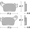 Brzdové doštičky SBS 834HF KH436 Street Ceramic farba čierna