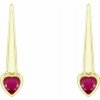 Eppi Visiace náušnice s rubínovými srdiečkami Levy E43944