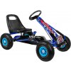 JOKO Šľapacia motokára na pedály Formula s voľnobehom nafukovacie kolesá modrá