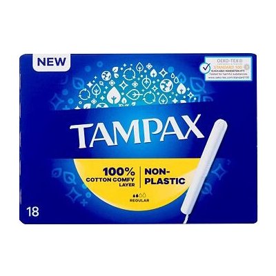 Tampax Non-Plastic Regular tampony s papírovým aplikátorem 18 ks pro ženy