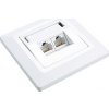 Zásuvka Solarix CAT6 UTP 2 x RJ45 pod omítku bílá