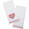 INSPIO Uterák Kuchynské utierky - s Valentínom 40x60 biela