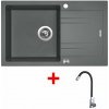 Sinks Linea 780 XC Titanium + Elasta nehrdzavejúca oceľ/čierny