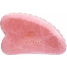 Crystallove - 3D Rose Quartz Gua Sha - 3D kameň Gua Sha - Ruženín - 1ks