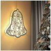 Solight drevený vianočný zvonček, 9x LED, biela, 30cm, časovač, 2x AA (1v296)