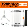 TORNADO CLASIC REŤAZ rotačná komínová kefa čistič komína set 12 m (Komínová kefa reťaz na odstránenie dechtu, na čistenie komína)