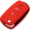 Silikónový obal GARO na kľúč Škoda, VW, Seat červený (3-tlačítkový)