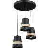 Milagro Luster na lanku VENEZIA 3xE27/60W/230V čierna MI0618 + záruka 3 roky zadarmo