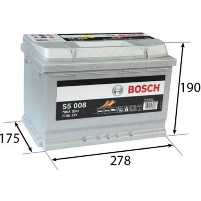 BOSCH S5 77Ah Autobatéria 12V , 780A , 0 092 S50 080