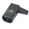 PREMIUMCORD Konektor napájecí 230V na kabel (samec, IEC C14), úhlový cs220/m90