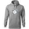 Florbal lopta v triku - Mikina pánska Cape s kapucňou - 5XL ( Tmavosivý melír )