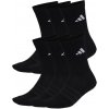 Ponožky adidas Cushioned Crew Socks 6 Pair Pack Black/Black/White XS