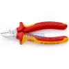 KNIPEX 70 06 140 Bočné štiepacie kliešte izolov.viacseľ.návleky, certifikácia VDE, chrómované 140 mm
