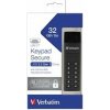 USB kľúč, 32GB, USB C USB 3.2, šifrované, 160 130Mb s, VERBATIM Keypad Secure