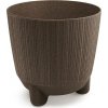 PROSPERPLAST Kvetináč RYFO N ECO WOOD kávový 19,5cm