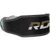 RDX Vzpieračský opasok GYM BELT 4palcový kožený, čierno zlatý, M - M