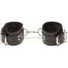 Kožené putá na ruky Passion Fur Wrist Cuffs Black