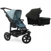 TFK Mono3 2v1 Blue Dual Color Combi carrycot + Seat unit Nenafukovacie kolesá (s výplňou) Hlboká vanička Anthracite with Red Higlights