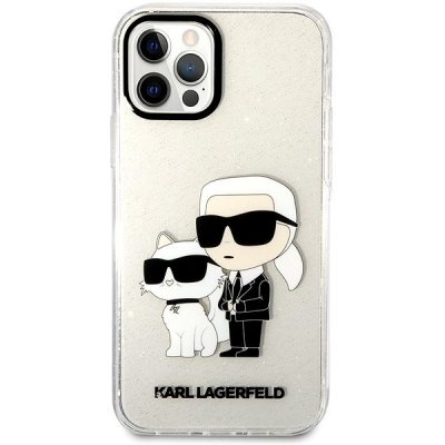 Púzdro Karl Lagerfeld IML Glitter Karl and Choupette NFT iPhone 12/12 Pro čiré