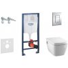 Grohe Rapid SL - Set predstenovej inštalácie, sprchovacej toalety a dosky Tece, tlačidla Skate Cosmopolitan, Rimless, SoftClose, chróm 38528SET-KT