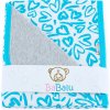 BaBalu Bavlněná oboustranná deka 80x90cm Srdíčko - šedá/modrá (48114601)