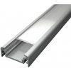 Hliníkový profil pre LED pásy KLASIK, 20x8mm - Strieborná Typ krytky: Priehľadná krytka zasúvacia