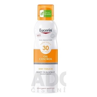 Eucerin Sun Sensitive Protect Dry Touch Transparentný sprej na opaľovanie na citlivú pokožku SPF30 200 ml opaľovací sprej
