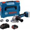 Bosch Akumulátorová uhlová brúska GWS 18V-11 S, 125 mm, L-Boxx, 1x aku 5 Ah 06019N4003