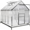 Gardebruk Záhradný skleník z polykarbonátu so základňou M4, 250x190x195cm, transparentná 991461
