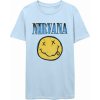 Tričko metal ROCK OFF Nirvana Xerox Happy Face Čierna