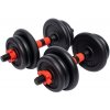 Gorilla Sports Sada jednoručných činiek z liatiny, 20 kg, 25 mm