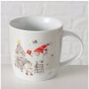 KERAMICKÝ HRNČEK BIELY VIANOČNÝ ŠKRATKOVIA S VIANOČNÝM STROMČEKOM FIETE 330 ML AKO DARČEK