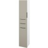 Dreja Vysoká skriňa s košom na bielizeň DOS SVD2Z2K 35 - N01 Biela lesk / Úchytka T07 / L04 Béžová vysoký lesk / Levé