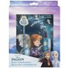 Kreatívna sada Frozen (zápisníky, ceruzka, flitre, pečiatka, nálepky, lepidlo)