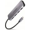 AXAGON HMC-HCR3A, USB 3.2 Gen 1 hub, 3x USB-A porty, HDMI 4k/30Hz, SD/microSD, USB-C kábel 20cm HMC-HCR3A