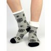 Dámske ponožky sivé s vločkami L26031, VYBRAŤ VEĽKOSŤ BIELIZNE 39 - 42