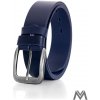 Pánsky kožený opasok PM-4-18-05 tmavomodrý, Obvod pásu/celková dĺžka opasku 95cm