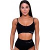Dámska podprsenka GymBeam Triangle Bralette Black XXL