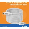 Club3D CAC-3032 magnetický USB-C 240W PD3.1 480 Mbps 2m bílý