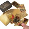 Zlaté tarotové karty na hranie, vodoodolné, sada Gold Folia, nová prémiová verzia
